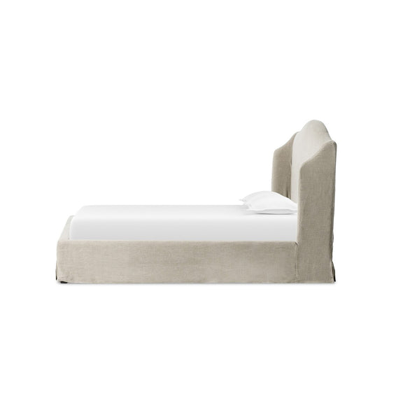 Meryl Slipcover Bed - Broadway Stone