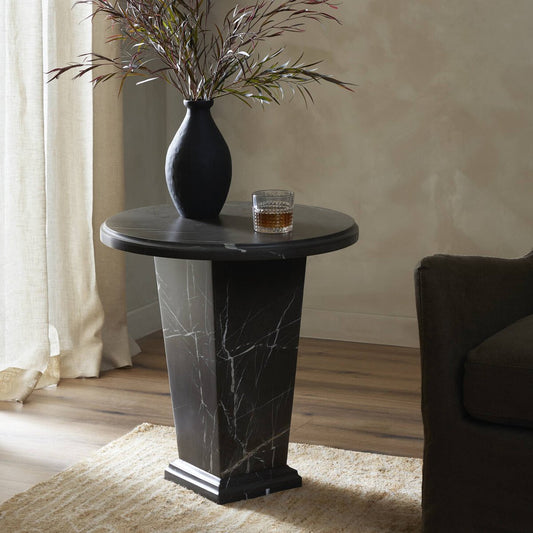 Eslo End Table - Grey Italian Marble