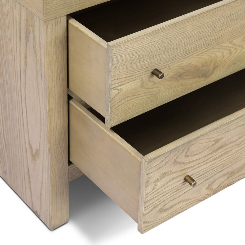 Torrington Charging Nightstand - Sandy Oak Veneer
