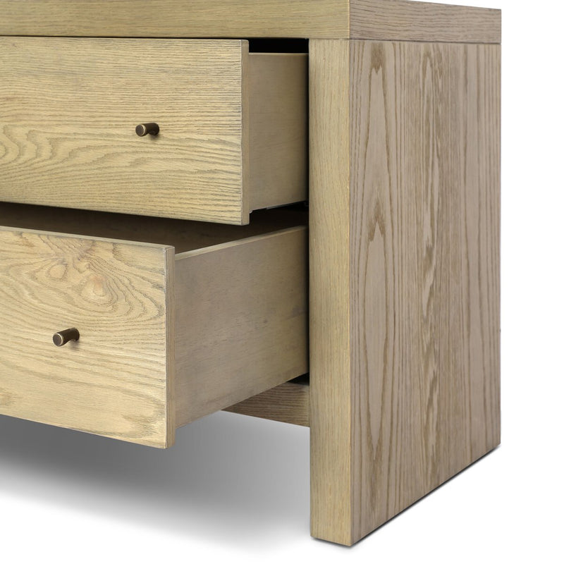 Torrington Charging Nightstand - Sandy Oak Veneer
