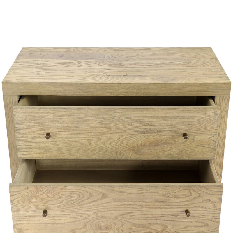Torrington Charging Nightstand - Sandy Oak Veneer