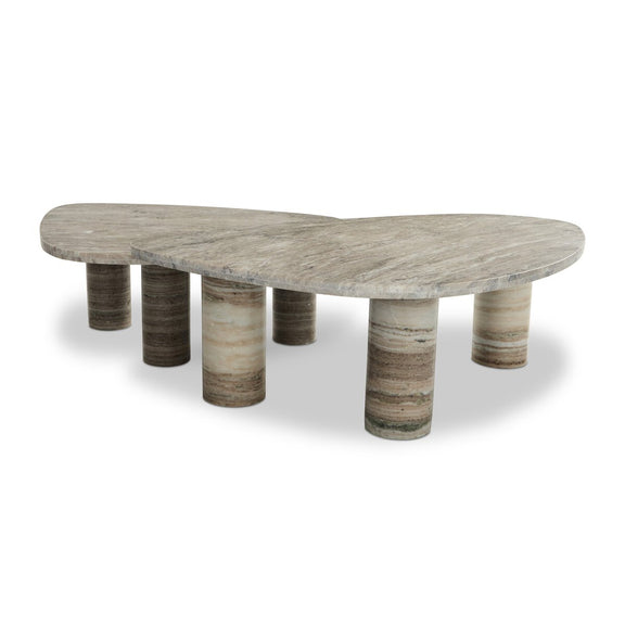 Zion Nesting Coffee Tables - Antique White Marble
