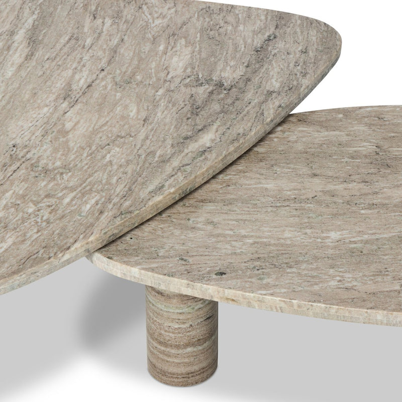 Zion Nesting Coffee Tables - Antique White Marble