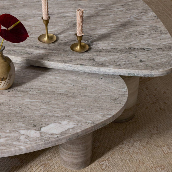 Zion Coffee Table - Antique White Marble