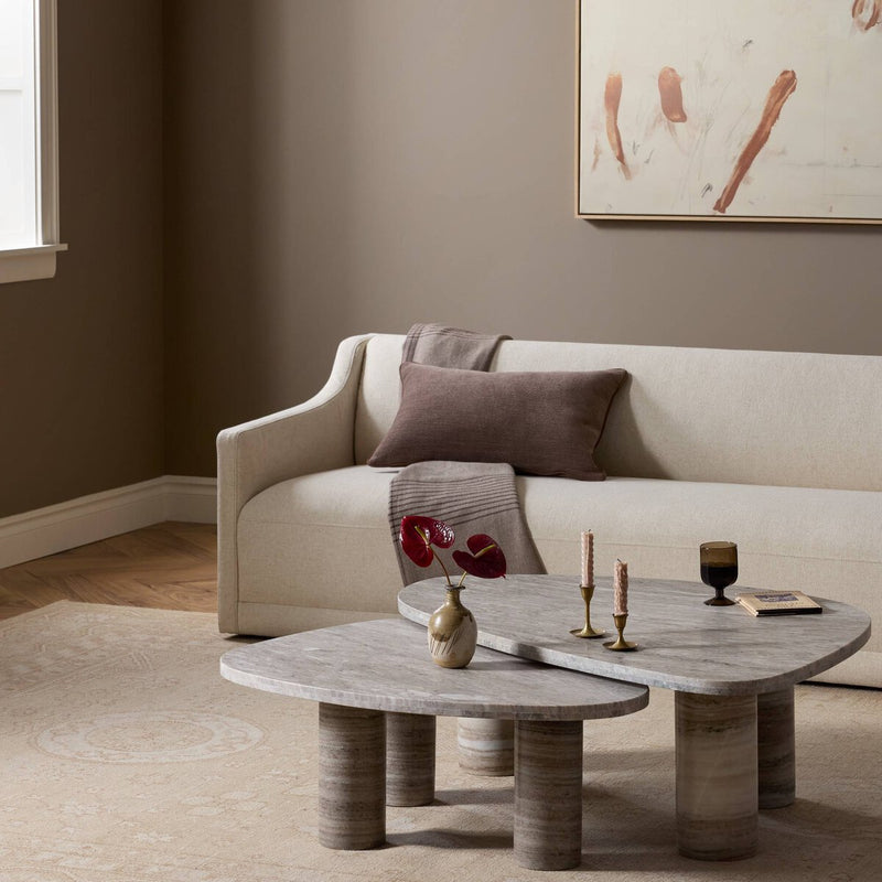Zion Nesting Coffee Tables - Antique White Marble