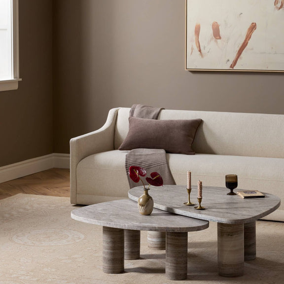 Zion Coffee Table - Antique White Marble