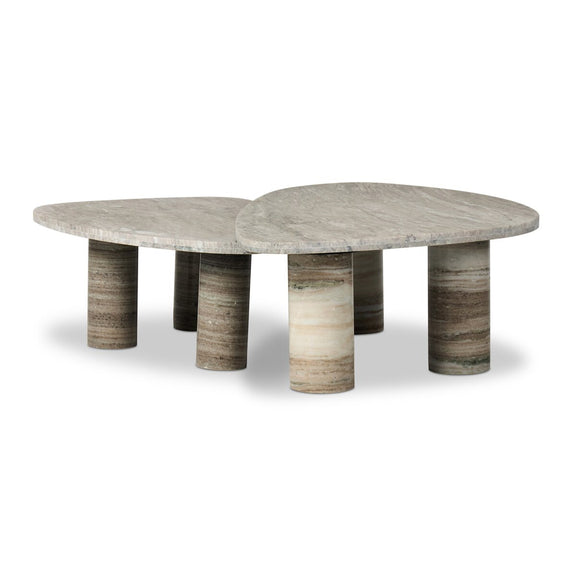 Zion Nesting Coffee Tables - Antique White Marble