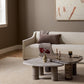 Zion Nesting Coffee Tables - Small Antique White Marble + Large Rocky Brown Marble