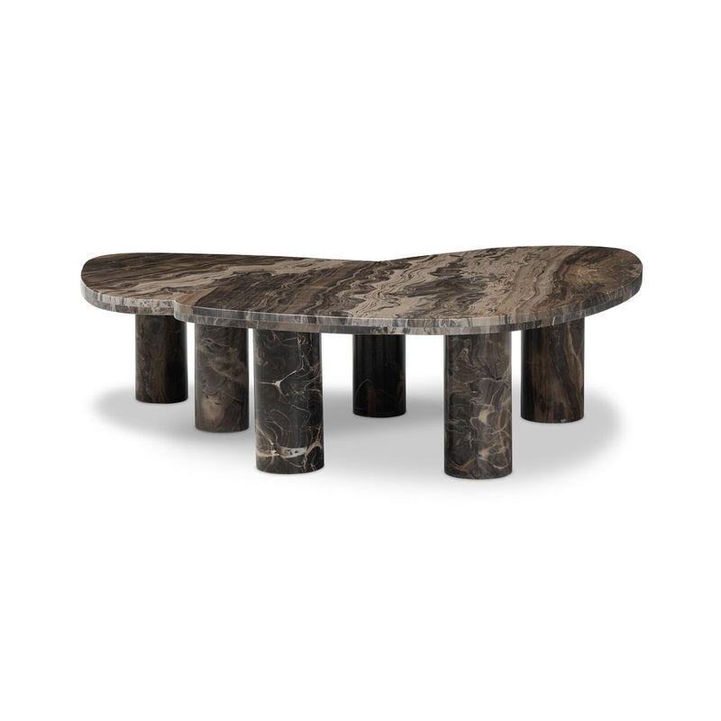 Zion Nesting Coffee Tables - Rocky Brown Marble