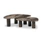 Zion Nesting Coffee Tables - Rocky Brown Marble