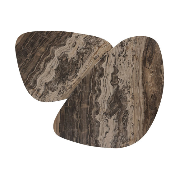 Zion Nesting Coffee Tables - Rocky Brown Marble