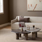 Zion Nesting Coffee Tables - Large Antique White Marble + Small Rocky Brown Marble