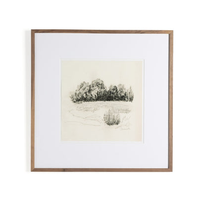 Land Sketch 1 by Dan Hobday - Rustic Walnut
