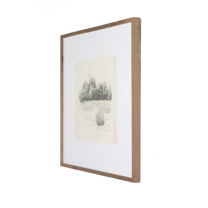 Land Sketch 1 by Dan Hobday - Rustic Walnut