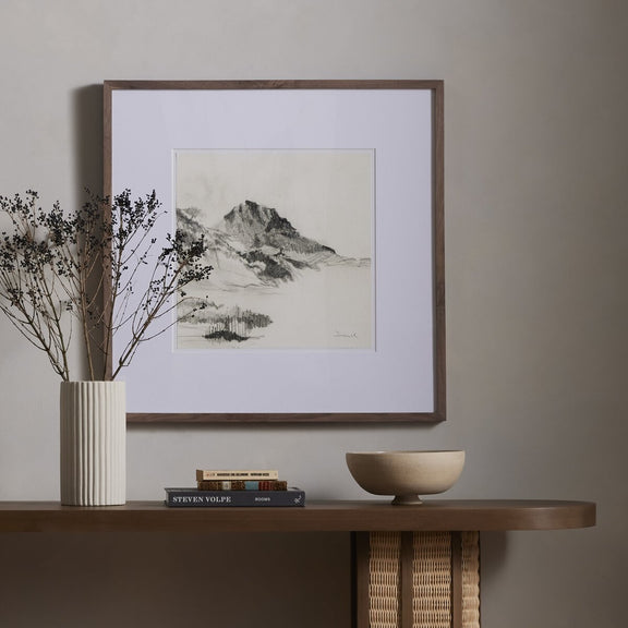Land Sketch 2 by Dan Hobday - Rustic Walnut
