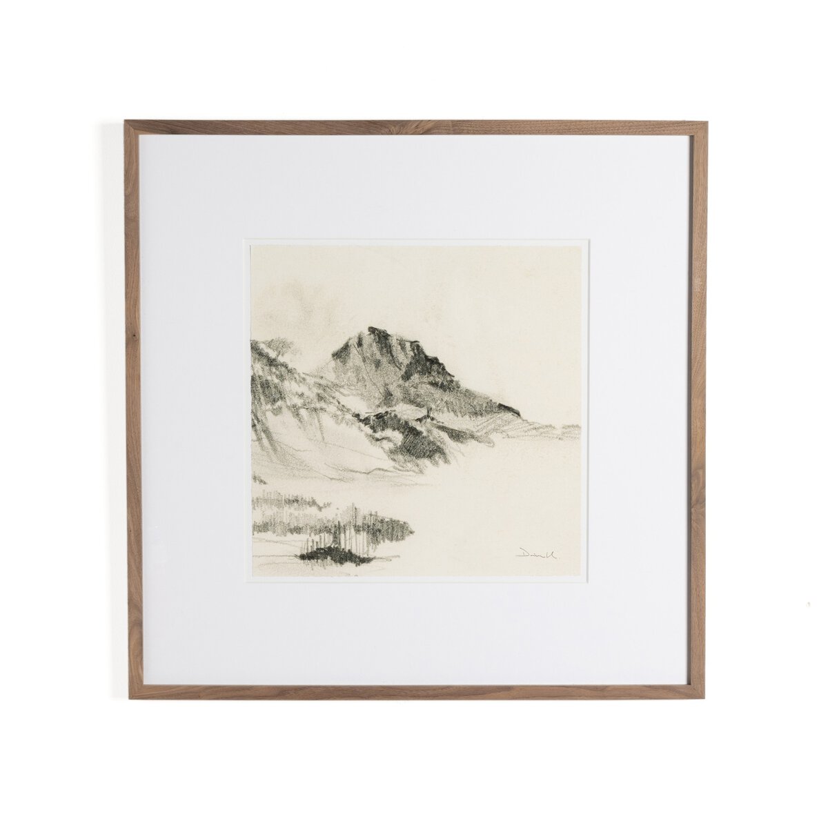 Land Sketch 2 by Dan Hobday - Rustic Walnut