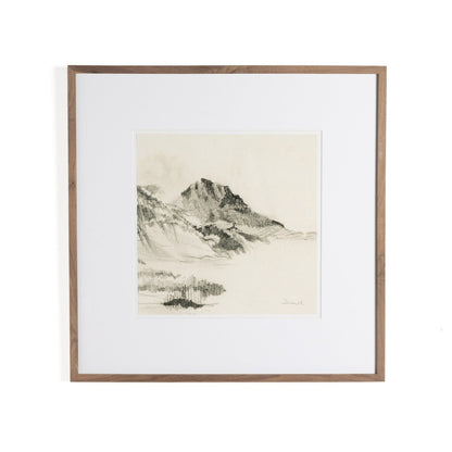Land Sketch 2 by Dan Hobday - Rustic Walnut