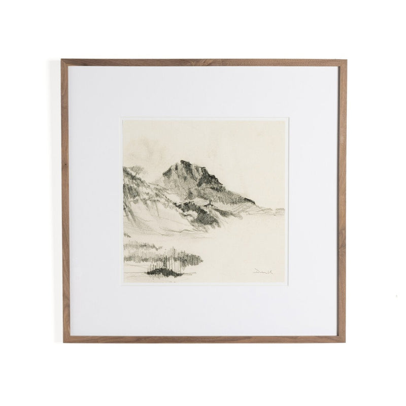 Land Sketch 2 by Dan Hobday - Rustic Walnut