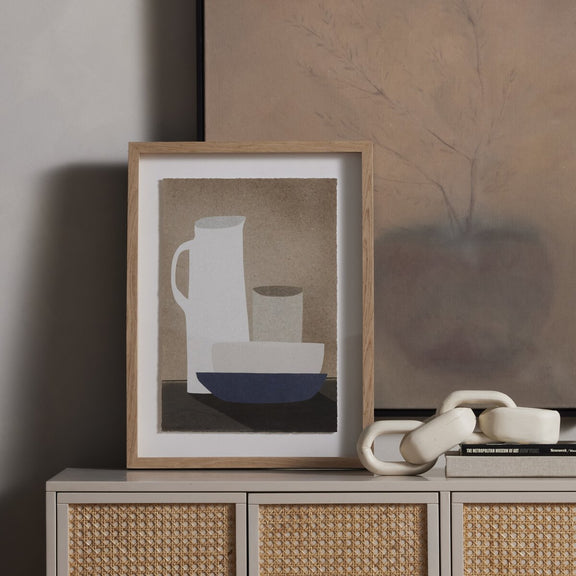 Jug and Bowls by Dan Hobday - White Oak