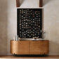 Oculus Black II by Jamie Beckwith - Rustic Walnut Floater
