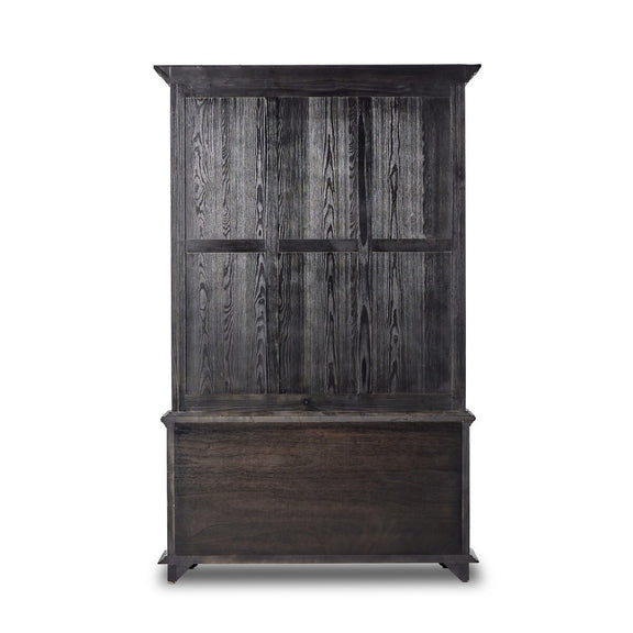The "You Will Need A Lot Of Hinges" Cabinet - Distressed Burnt Black Veneer