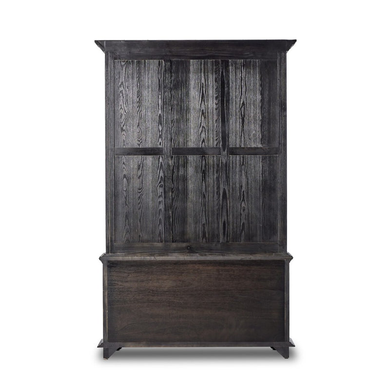 The "You Will Need A Lot Of Hinges" Cabinet - Distressed Burnt Black Veneer