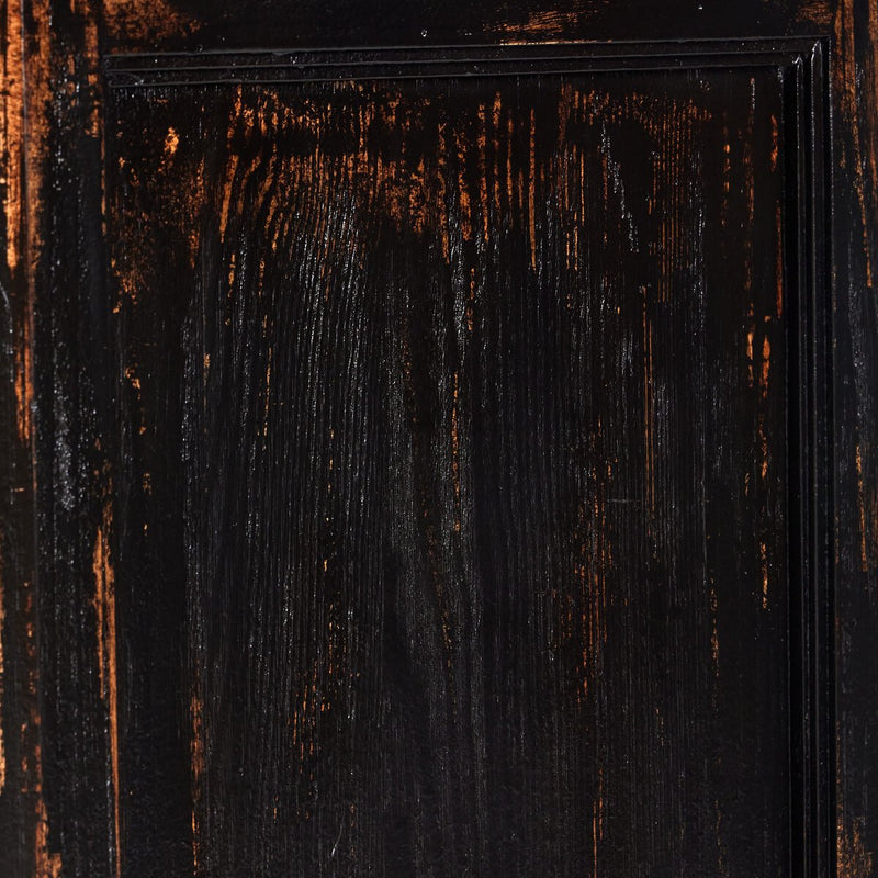 The "You Will Need A Lot Of Hinges" Cabinet - Distressed Burnt Black Veneer