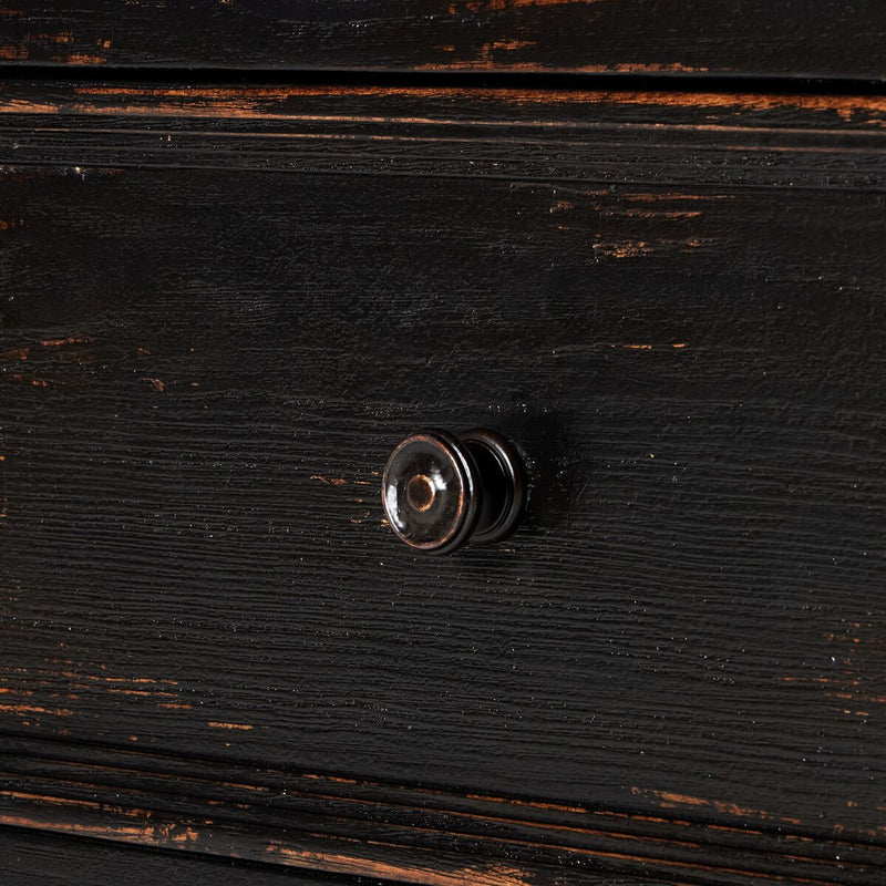 The "You Will Need A Lot Of Hinges" Cabinet - Distressed Burnt Black Veneer