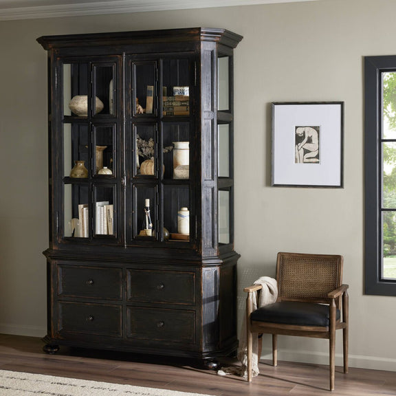 The "You Will Need A Lot Of Hinges" Cabinet - Distressed Burnt Black Veneer