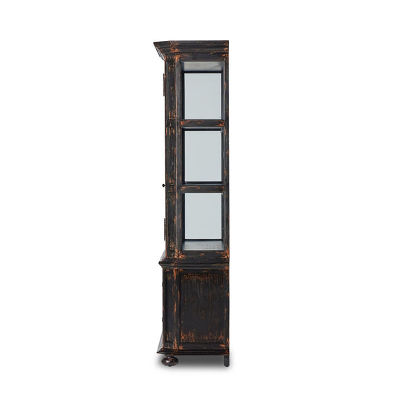 The "You Will Need A Lot Of Hinges" Cabinet - Distressed Burnt Black Veneer