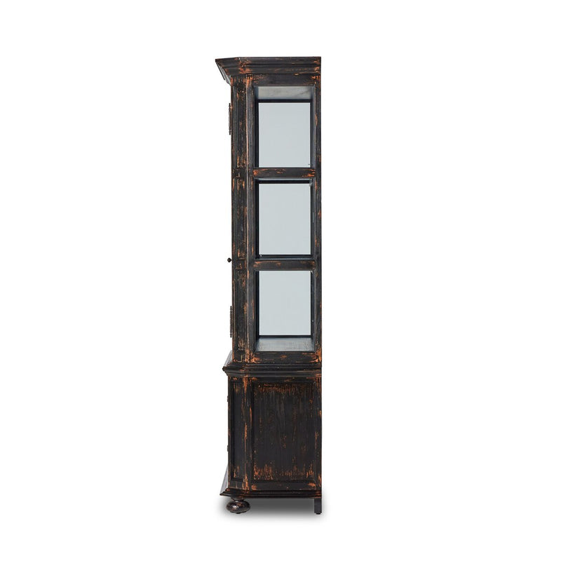 The "You Will Need A Lot Of Hinges" Cabinet - Distressed Burnt Black Veneer