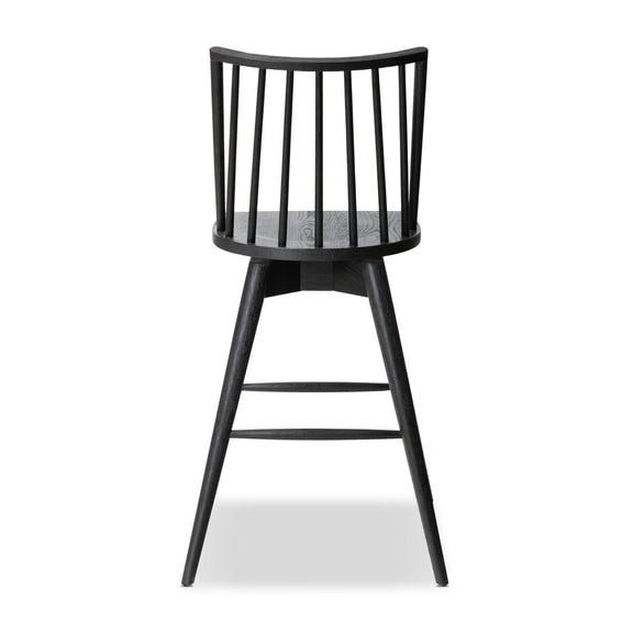 Lewis Swivel Bar + Counter Stool - Black Oak