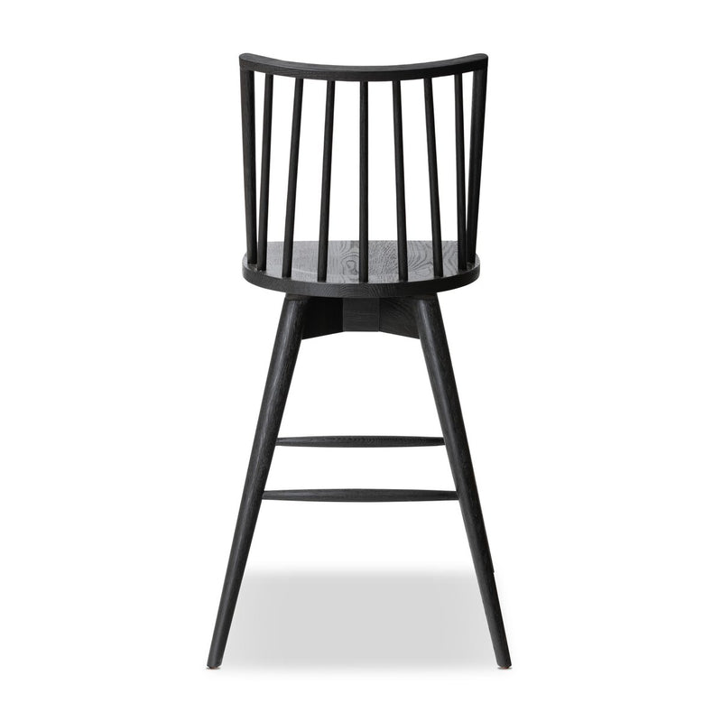 Lewis Swivel Bar + Counter Stool - Black Oak