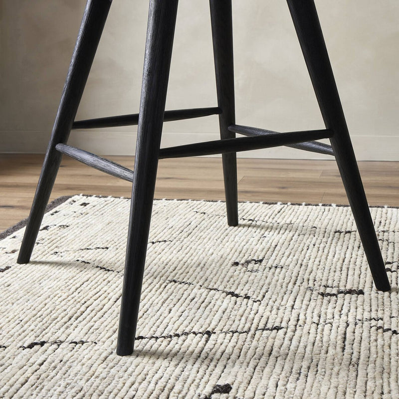 Lewis Swivel Bar + Counter Stool - Black Oak