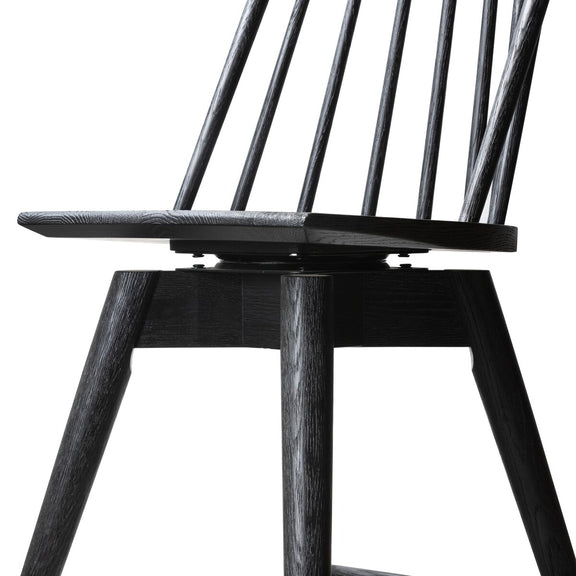 Lewis Swivel Bar + Counter Stool - Black Oak