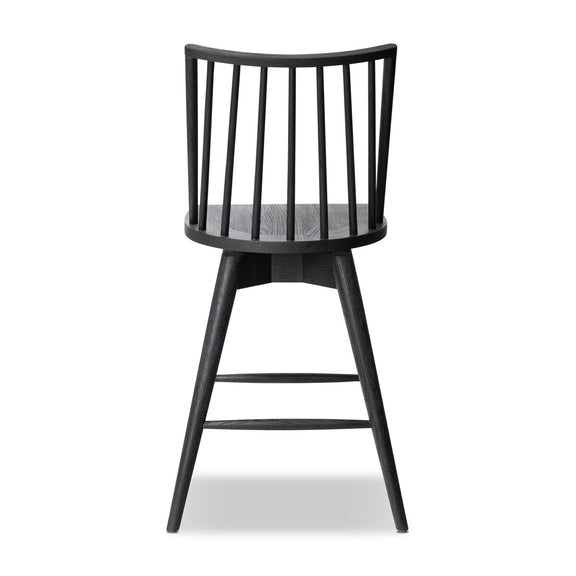 Lewis Swivel Bar + Counter Stool - Black Oak