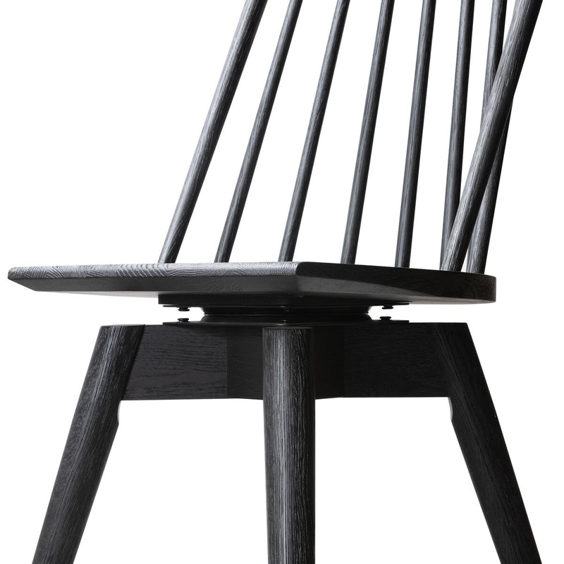 Lewis Swivel Bar + Counter Stool - Black Oak
