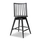 Lewis Swivel Bar + Counter Stool - Black Oak