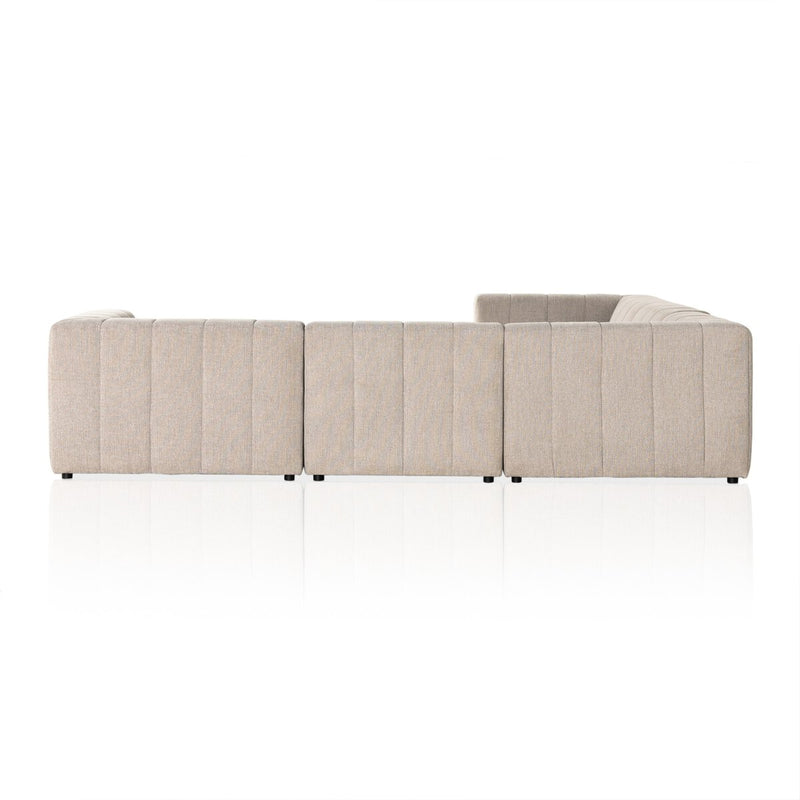 Langham Channeled 5-Piece Sectional - Napa Sandstone