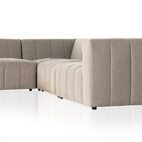 Langham Channeled 5-Piece Sectional - Napa Sandstone