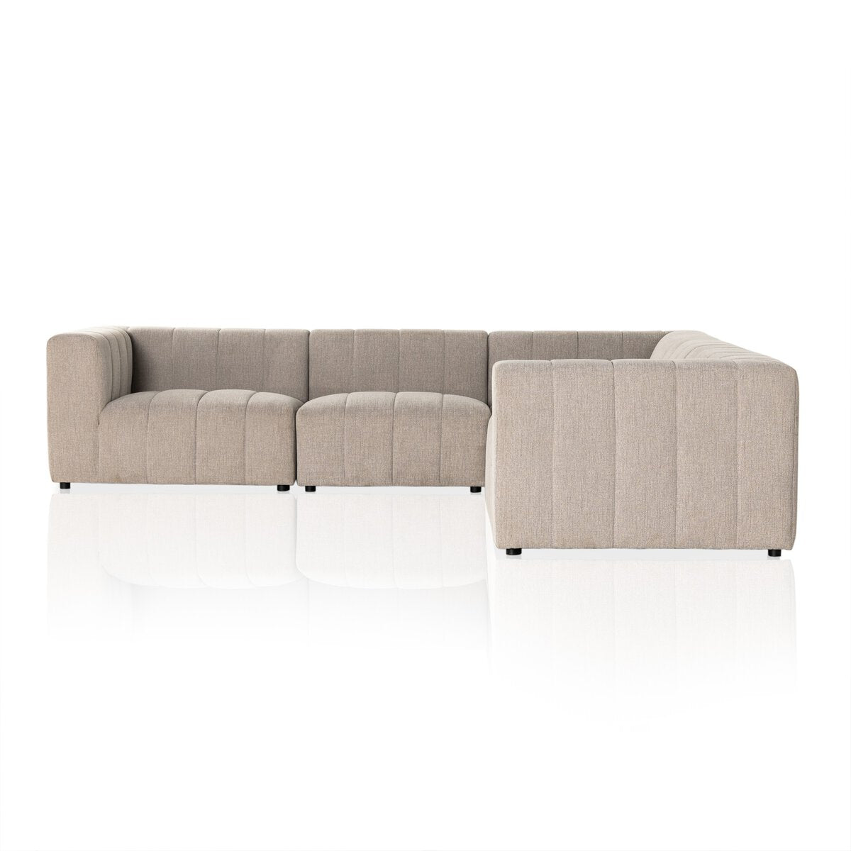 Langham Channeled 5-Piece Sectional - Napa Sandstone