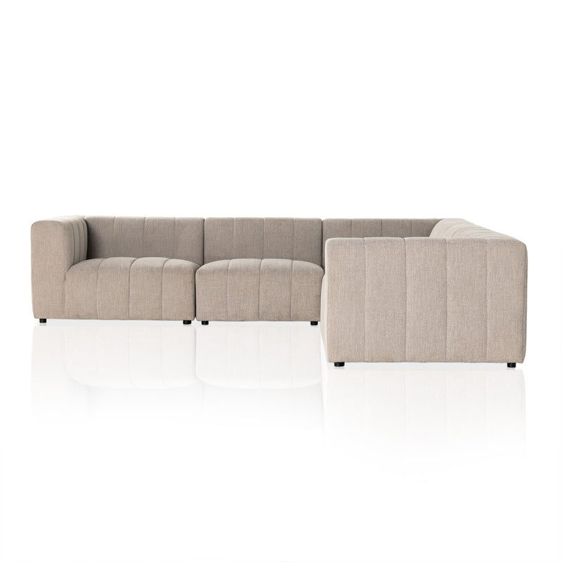 Langham Channeled 5-Piece Sectional - Napa Sandstone