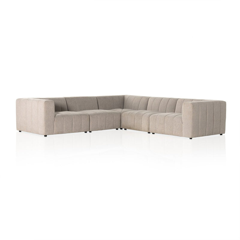 Langham Channeled 5-Piece Sectional - Napa Sandstone