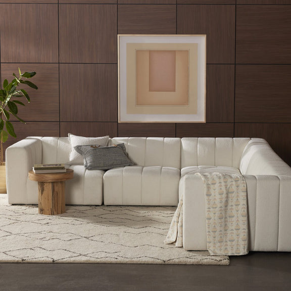 Langham Channeled 5-Piece Sectional - Fayette Cloud