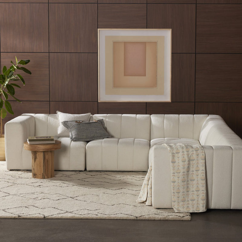 Langham Channeled 5-Piece Sectional - Fayette Cloud