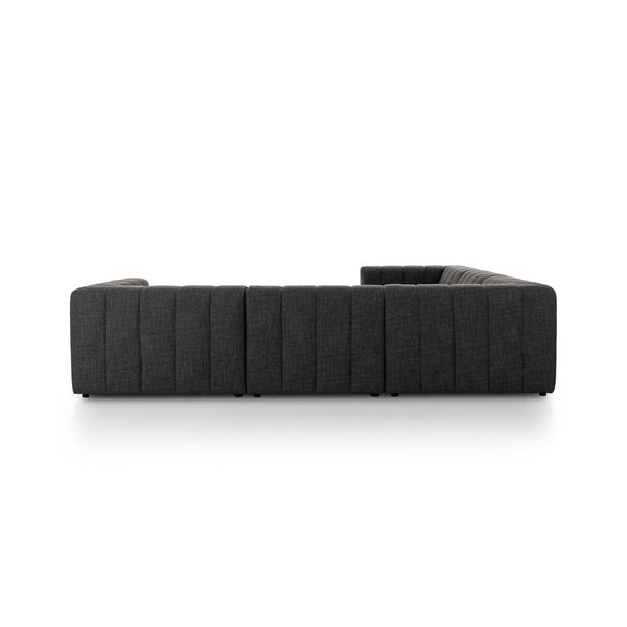 Langham Channeled 5-Piece Sectional - Saxon Charcoal