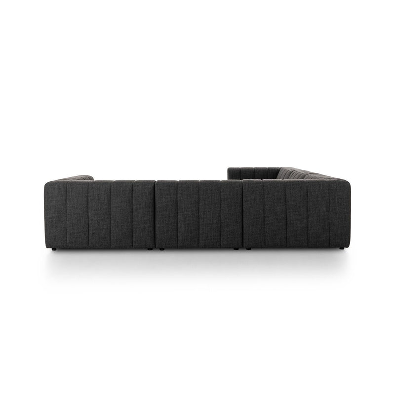 Langham Channeled 5-Piece Sectional - Saxon Charcoal