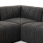 Langham Channeled 5-Piece Sectional - Saxon Charcoal