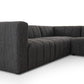 Langham Channeled 5-Piece Sectional - Saxon Charcoal