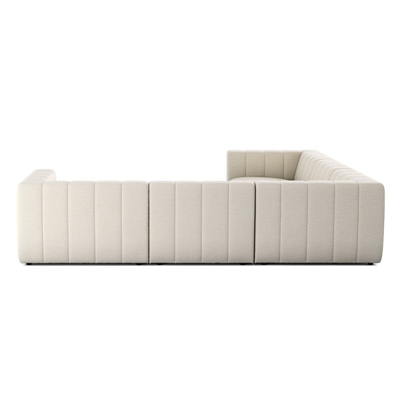 Langham Channeled 5-Piece Sectional - Crypton Nomad Snow